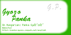 gyozo panka business card